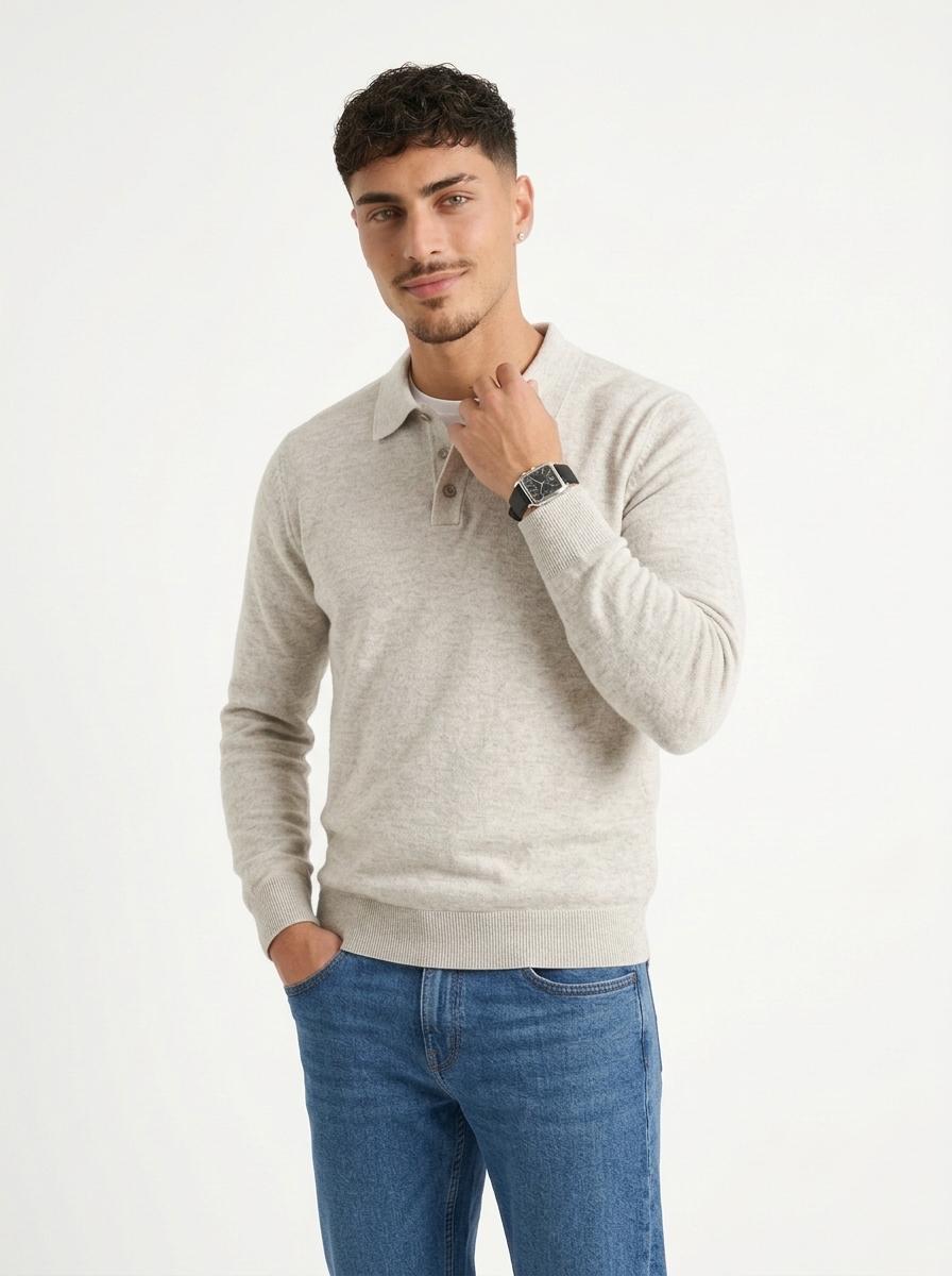 Knit Polo Sweater