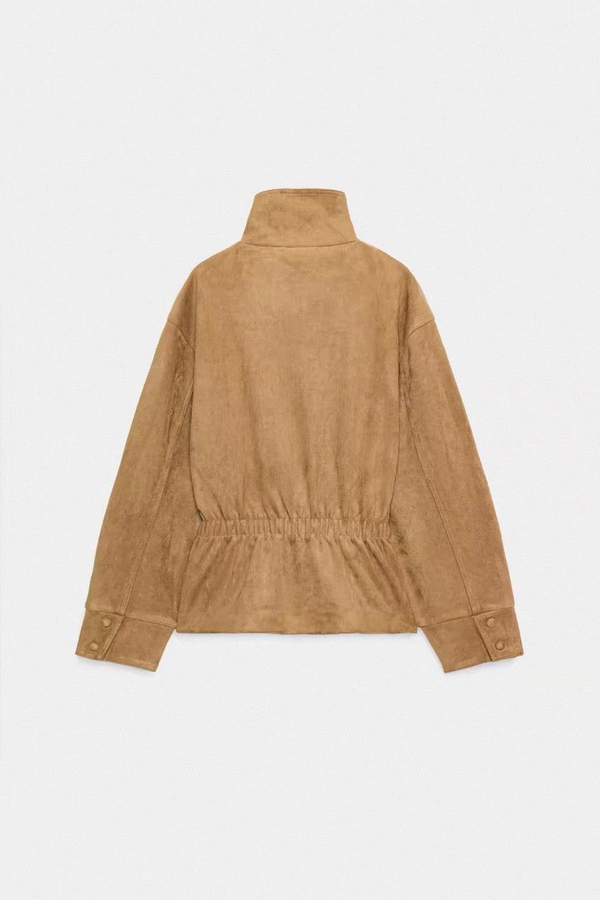 Cinched Suede Jacket