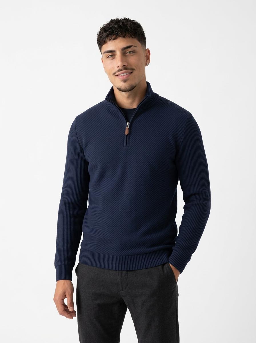 Quarter-Zip Knit Sweater