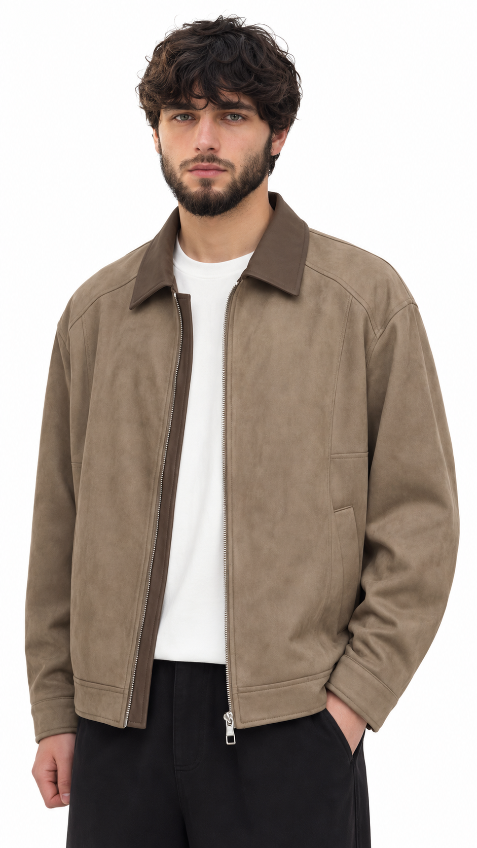 Suede Collar Jacket