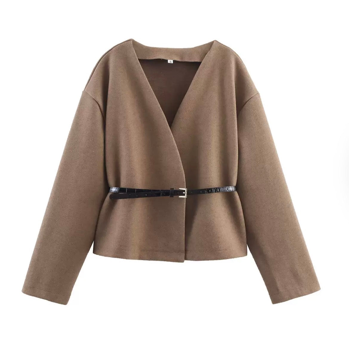 Belted Cropped Jacket