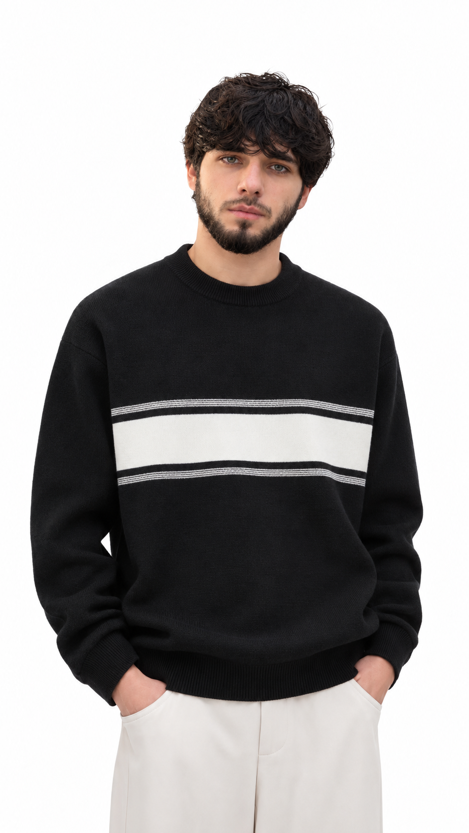 Monochrome Panel Crewneck