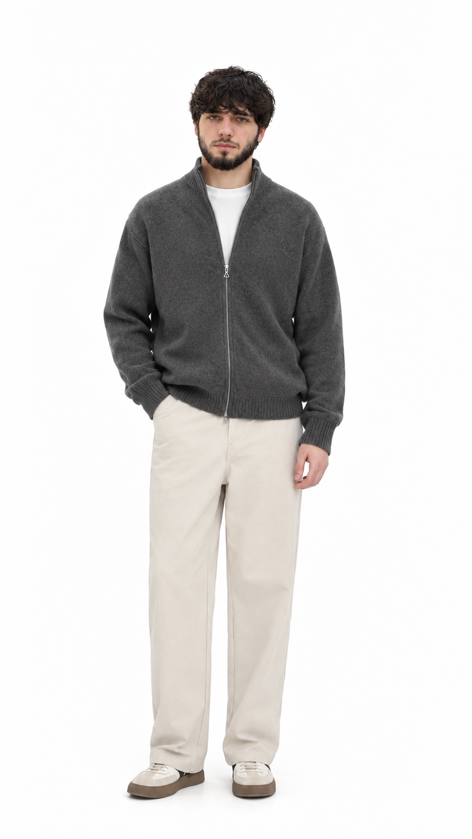 Touch Stand Collar Cardigan