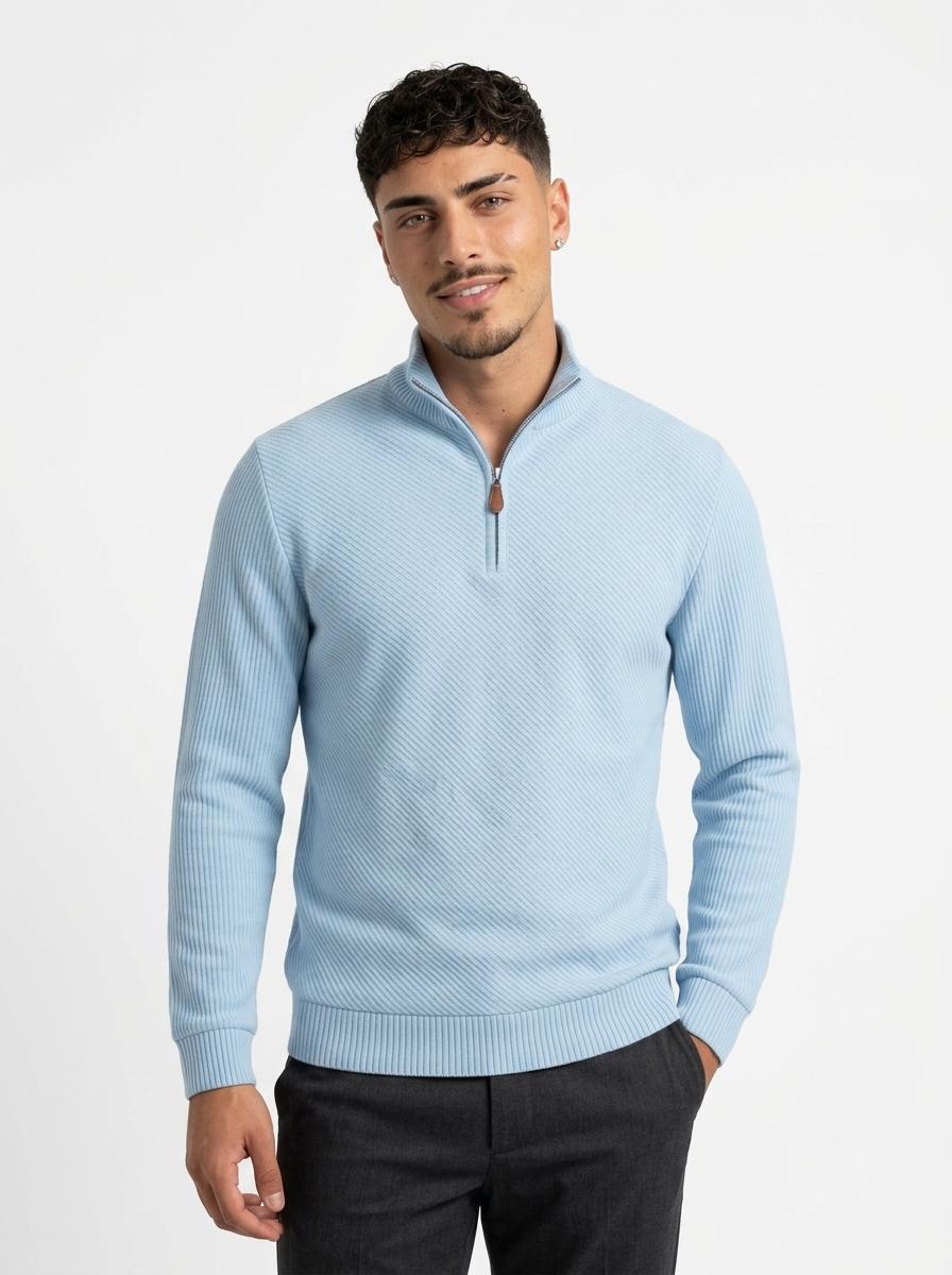 Quarter-Zip Knit Sweater