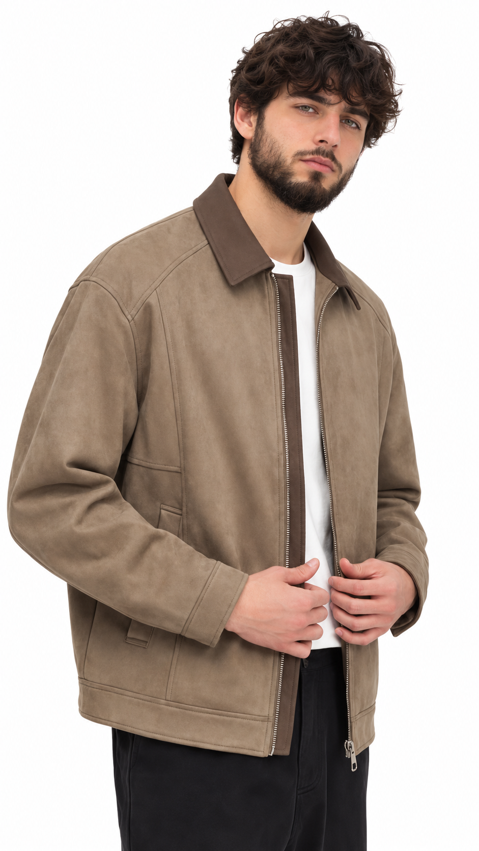 Suede Collar Jacket