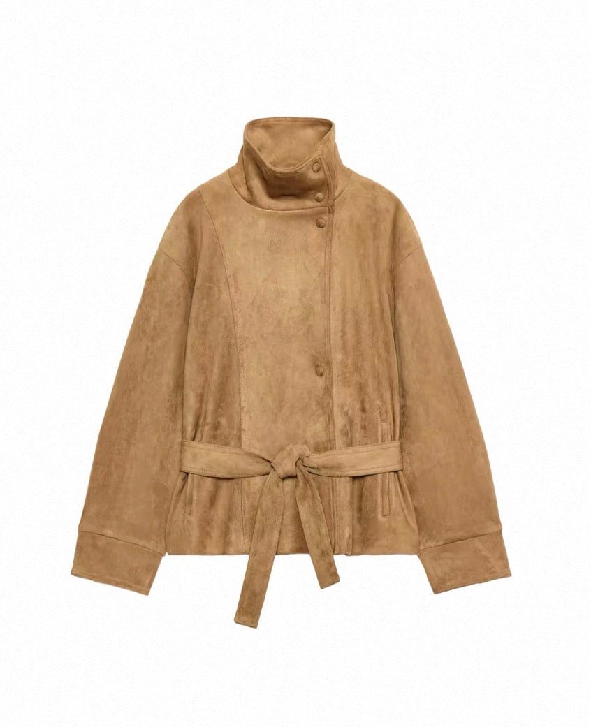Cinched Suede Jacket