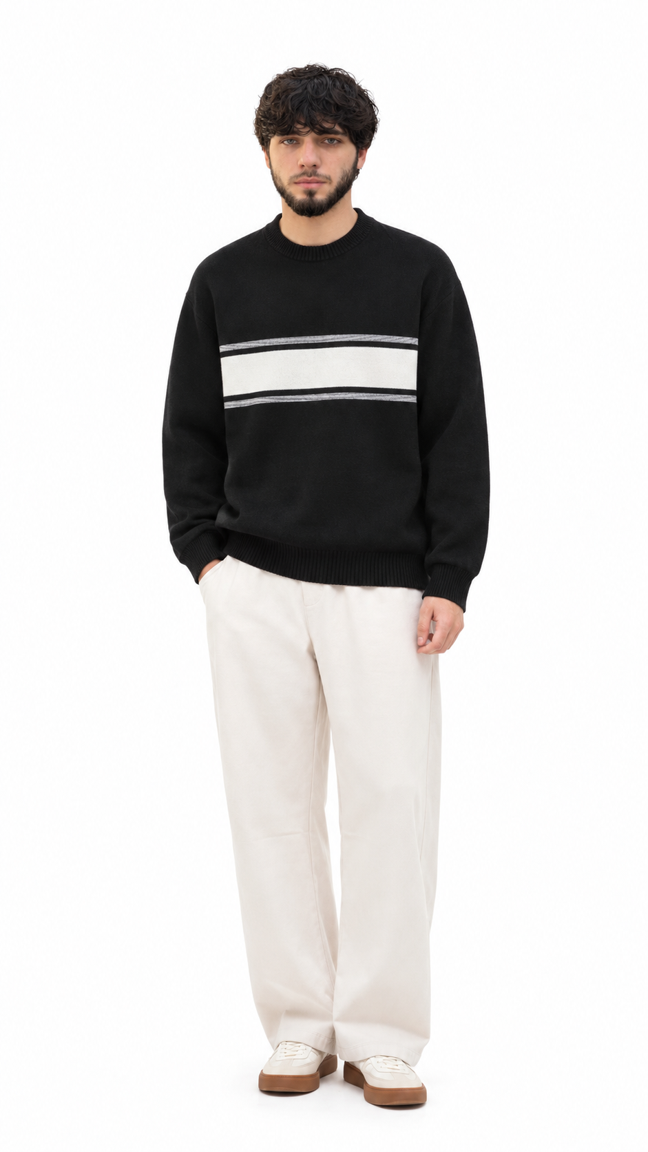 Monochrome Panel Crewneck