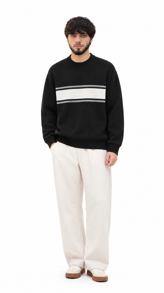 Monochrome Panel Crewneck