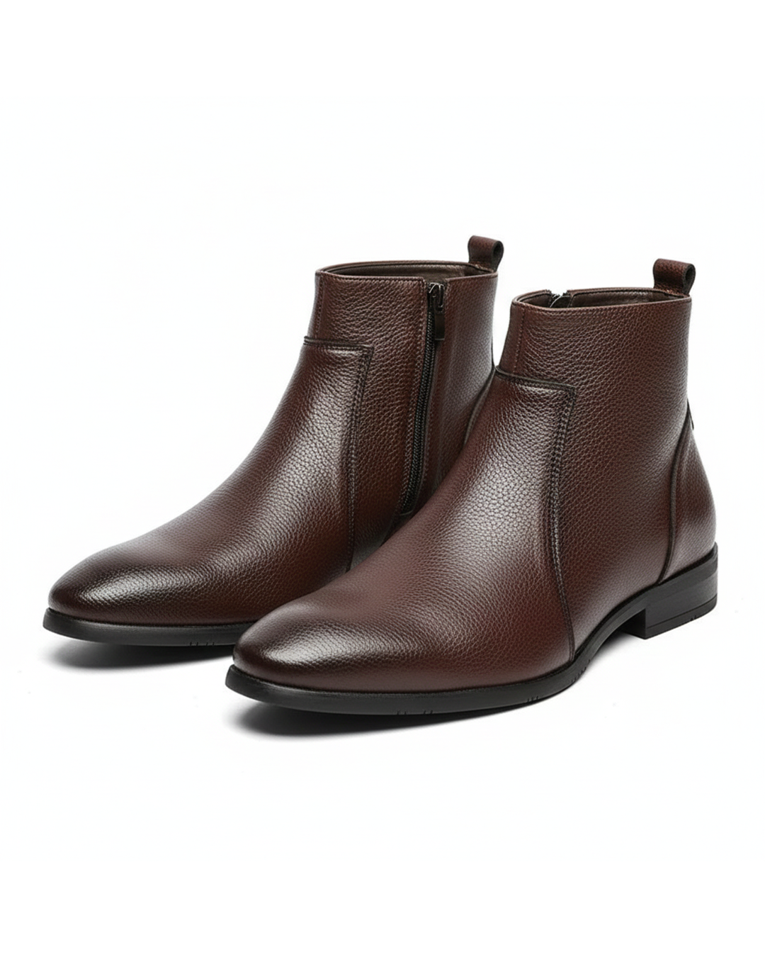 Zip Genuine Leather Boots