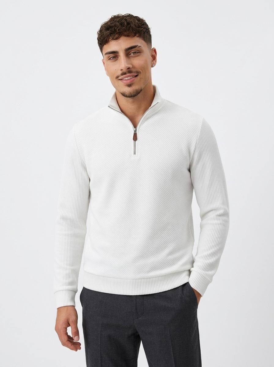 Quarter-Zip Knit Sweater