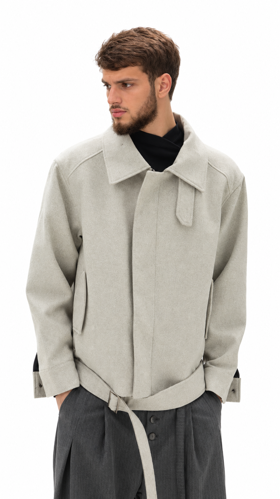 Belted Wool Jacket