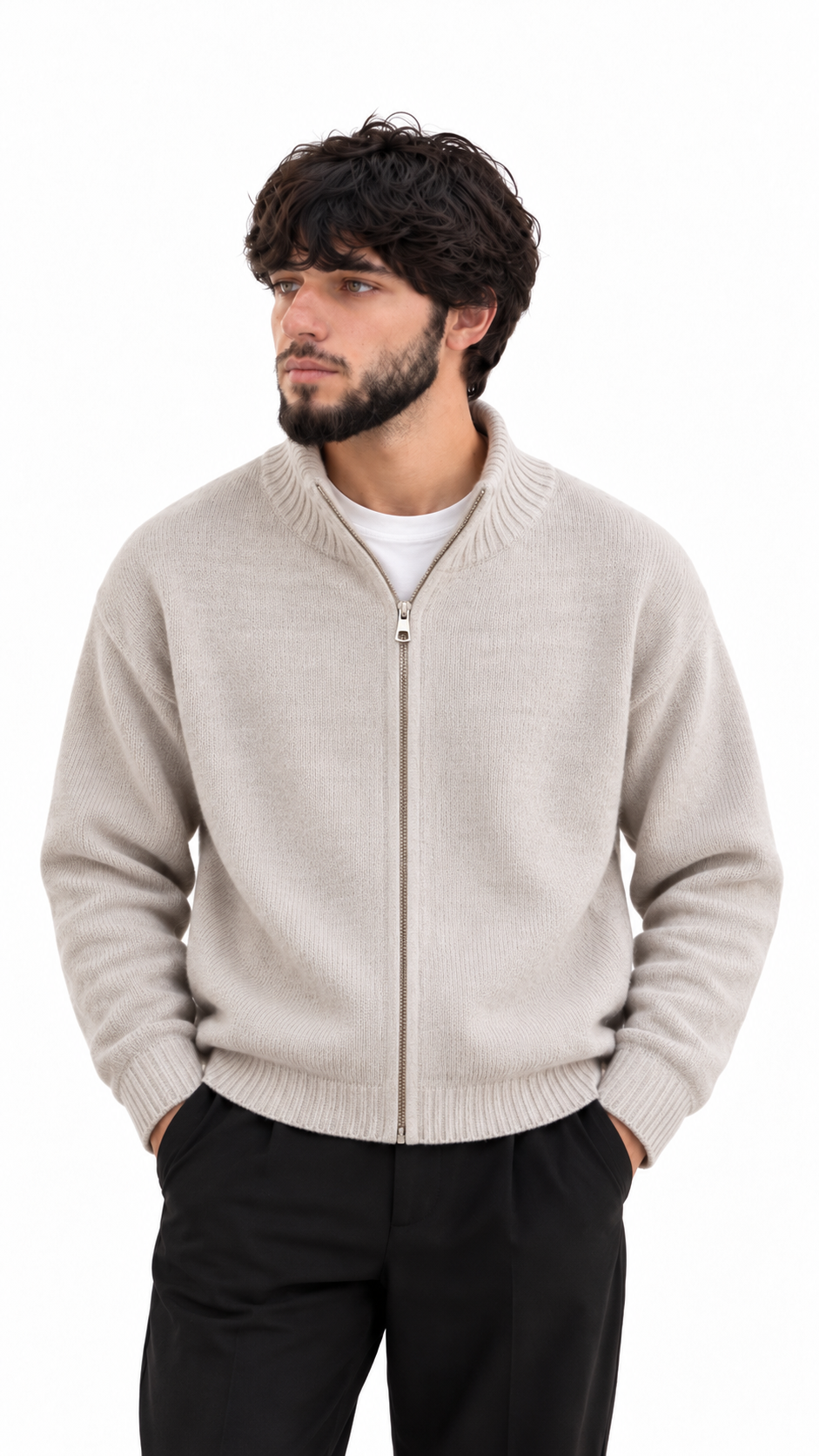 Touch Stand Collar Cardigan
