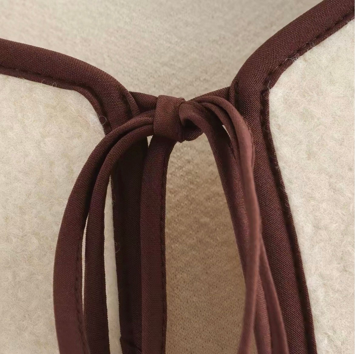 Contrast Trim Tie-Front Jacket
