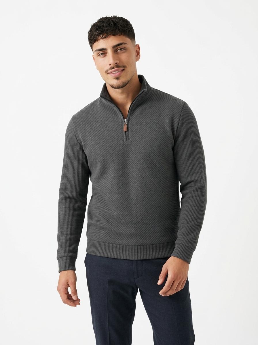 Quarter-Zip Knit Sweater