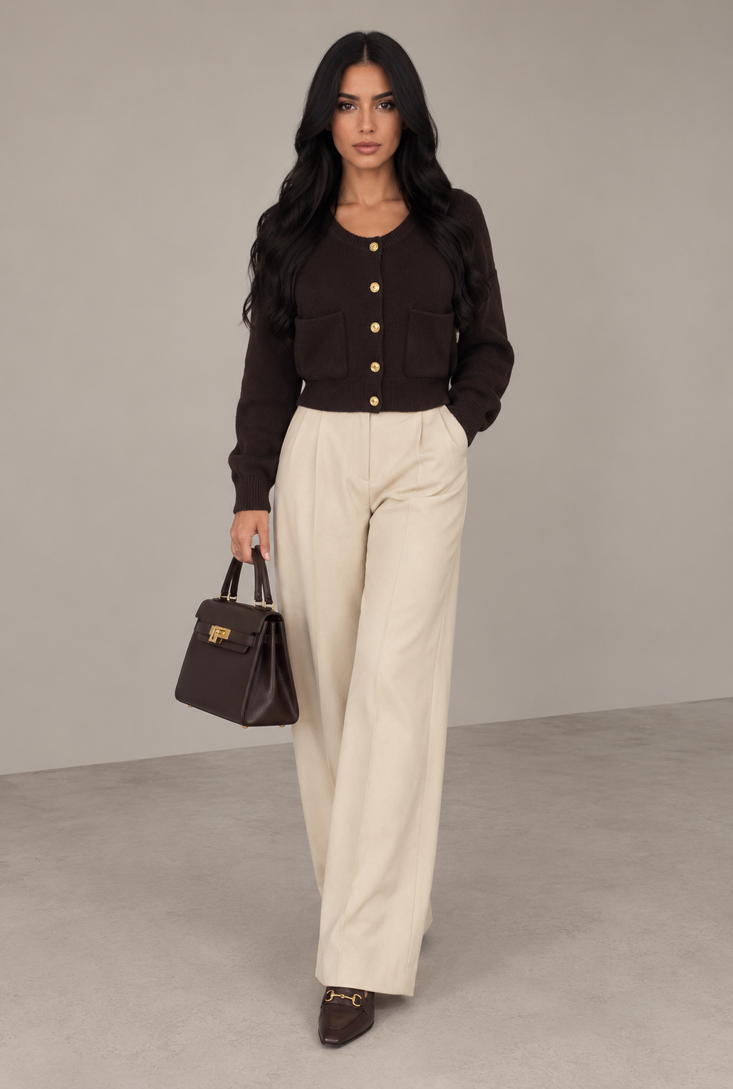 Cropped Pocket Cardigan
