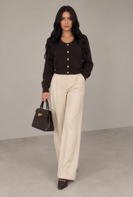 Cropped Pocket Cardigan