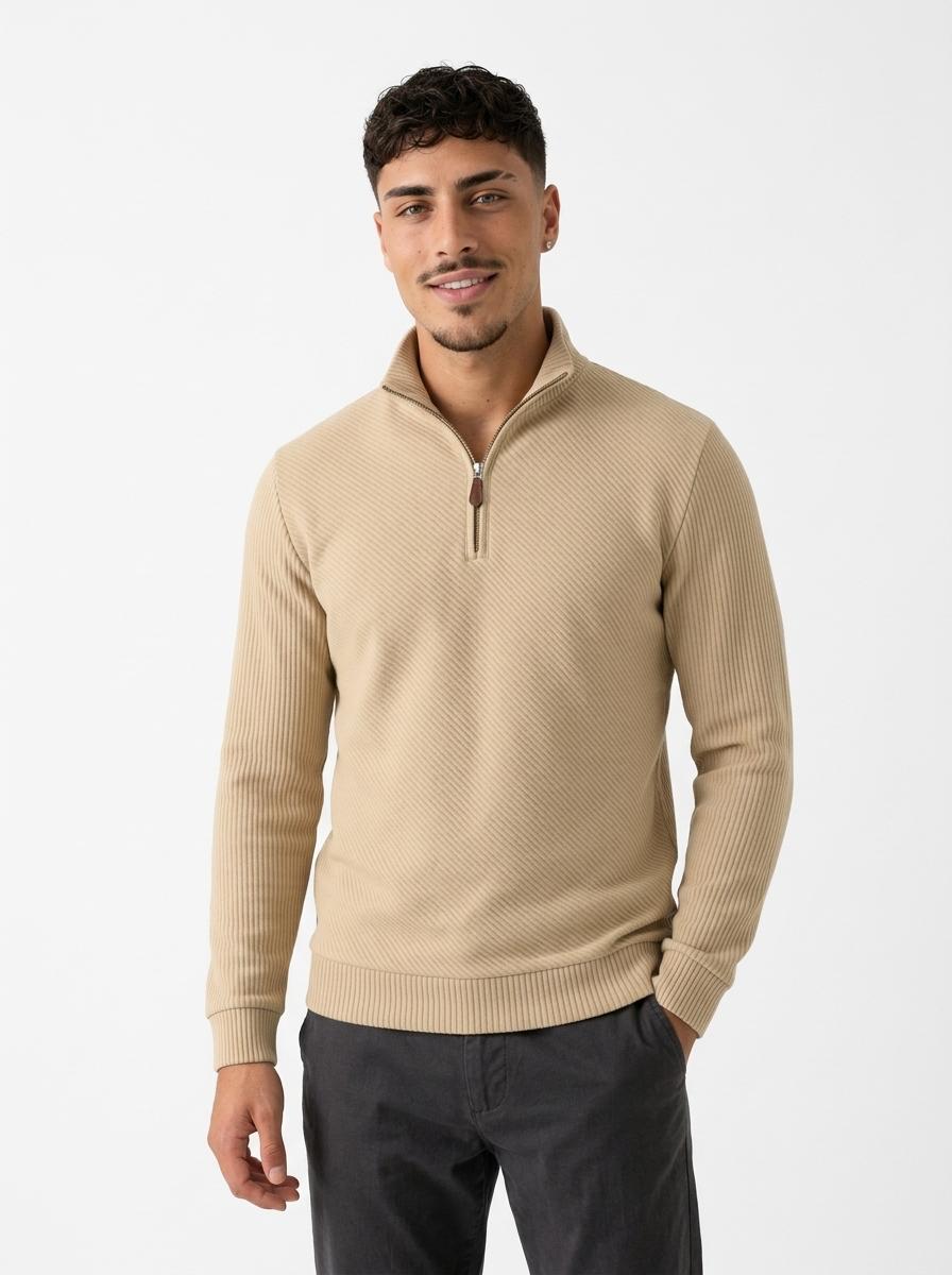 Quarter-Zip Knit Sweater