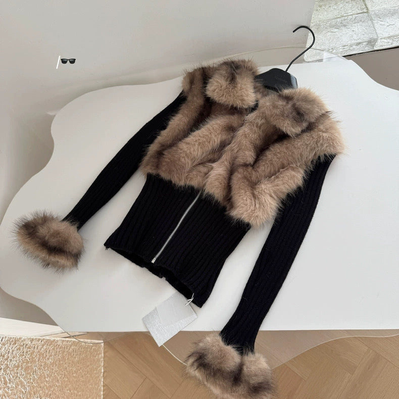 Cardigan with Fur