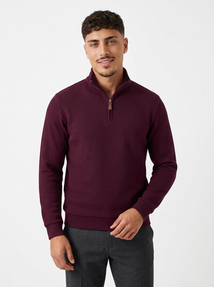 Quarter-Zip Knit Sweater