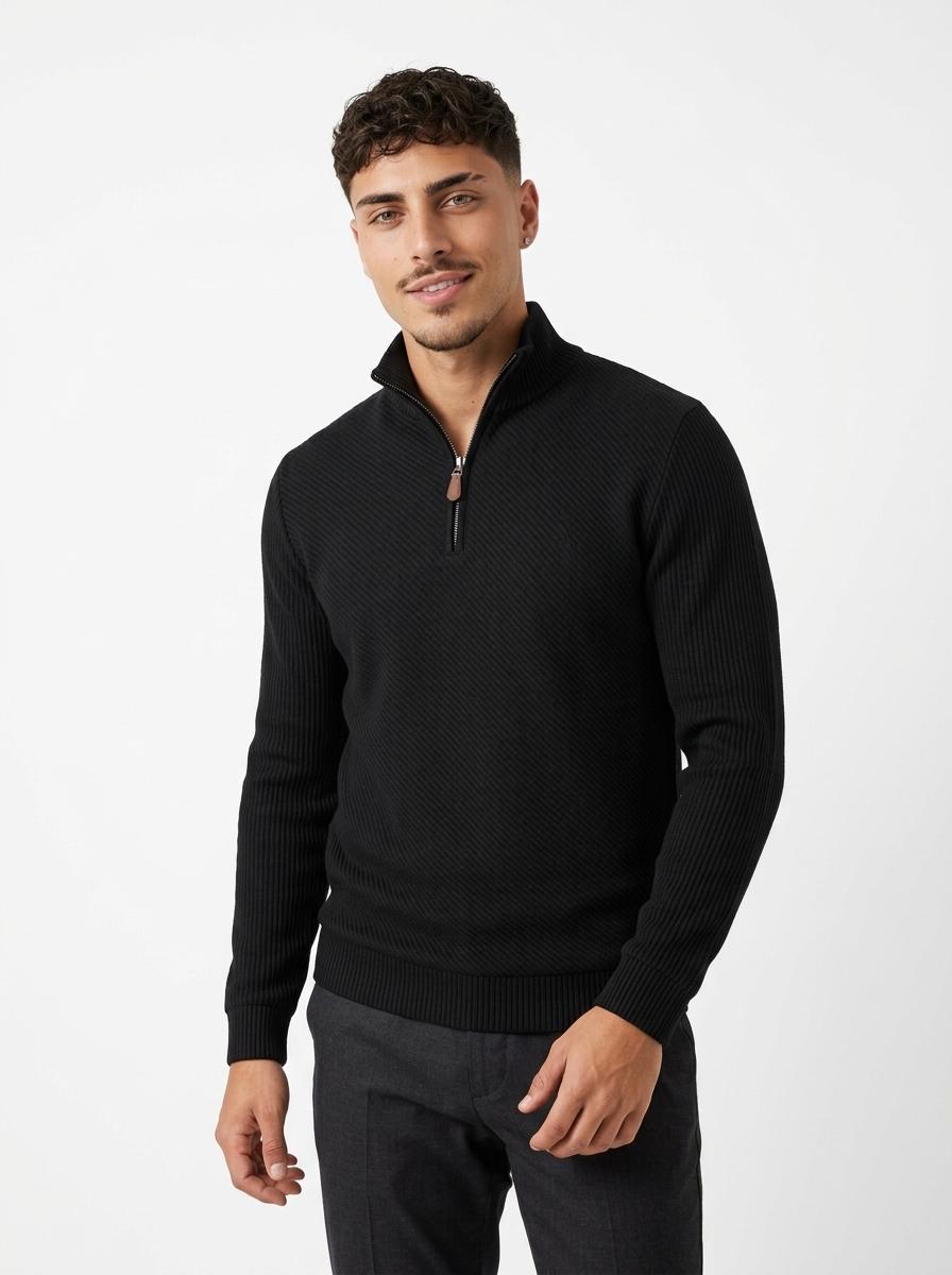 Quarter-Zip Knit Sweater