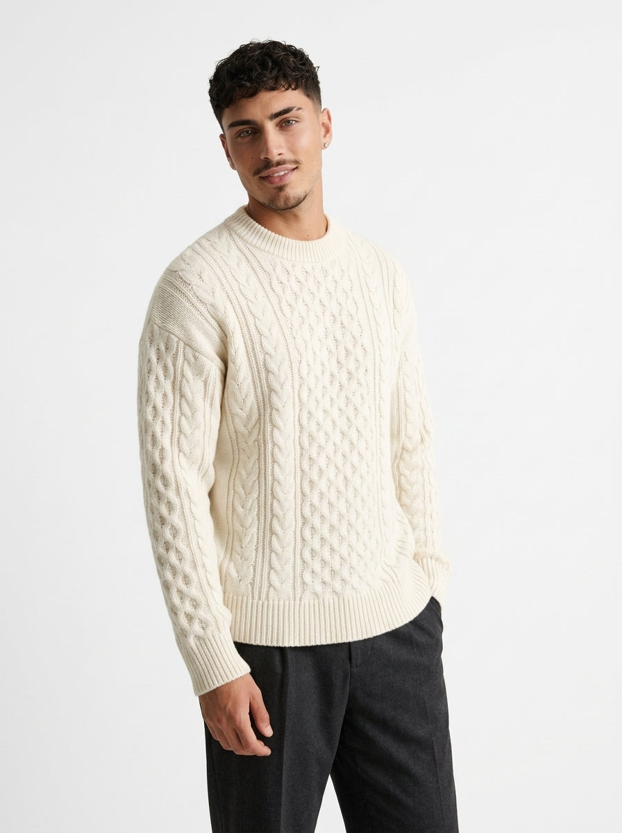 Cable-Knit Men's Sweater