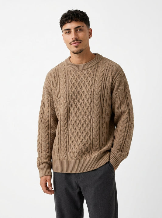 Cable-Knit Men's Sweater