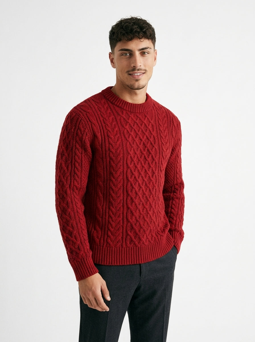 Cable-Knit Men's Sweater