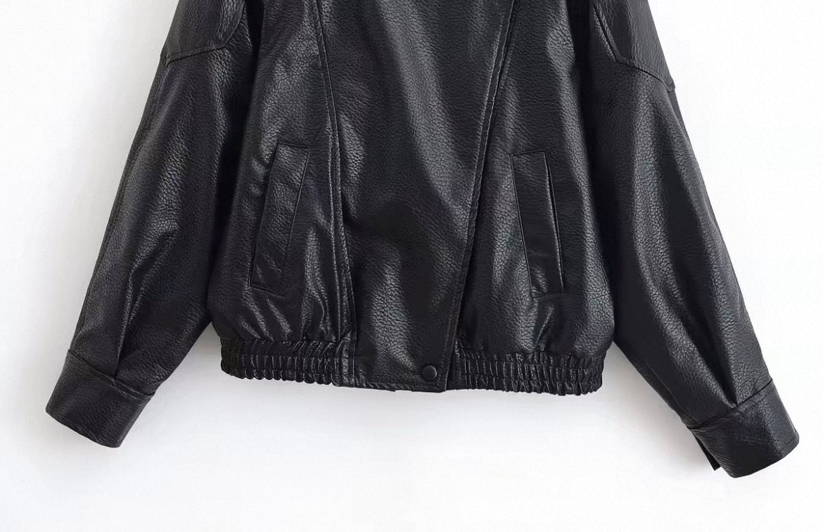 Leather Bomber Jacket