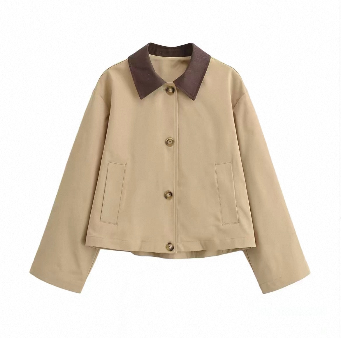 Contrast Collar Jacket