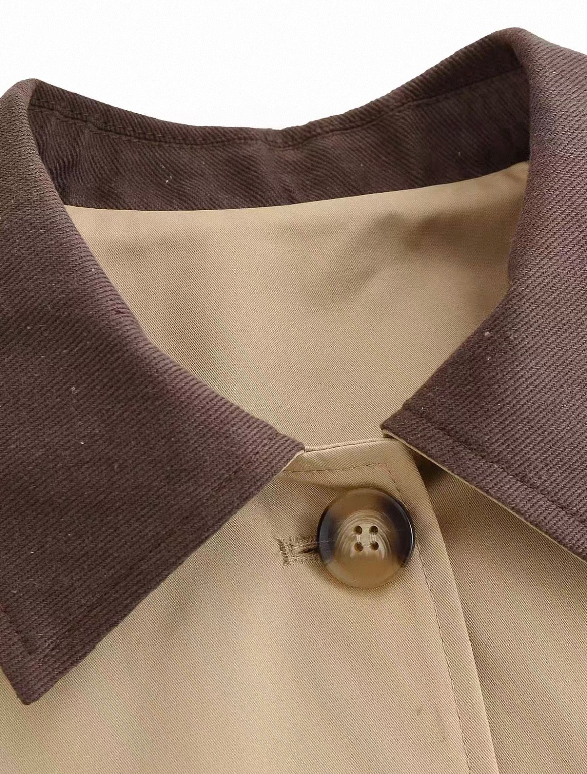 Contrast Collar Jacket