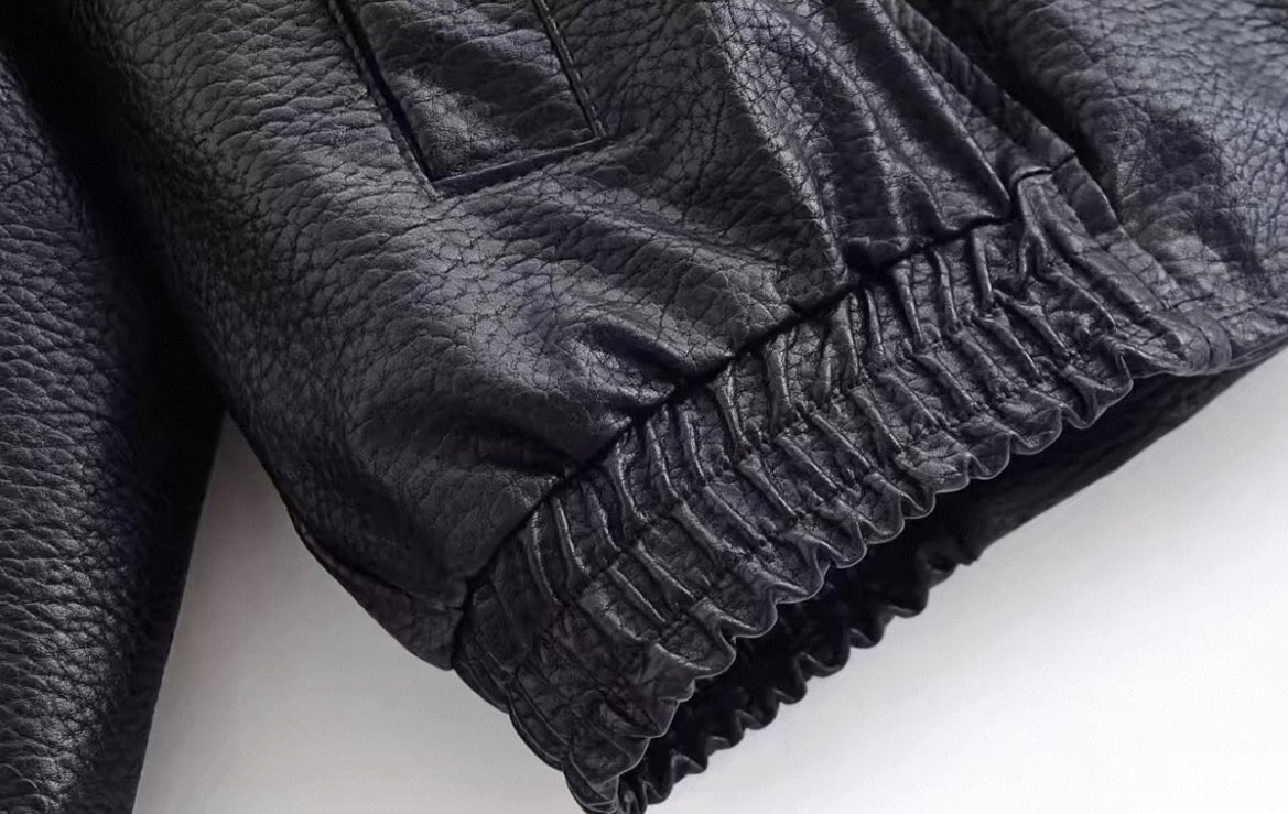 Leather Bomber Jacket