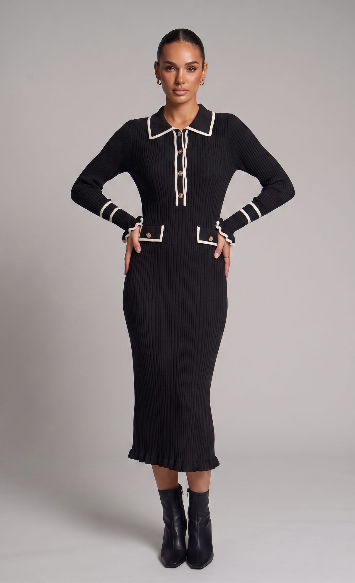 Elegance Maxi Dress with Accents