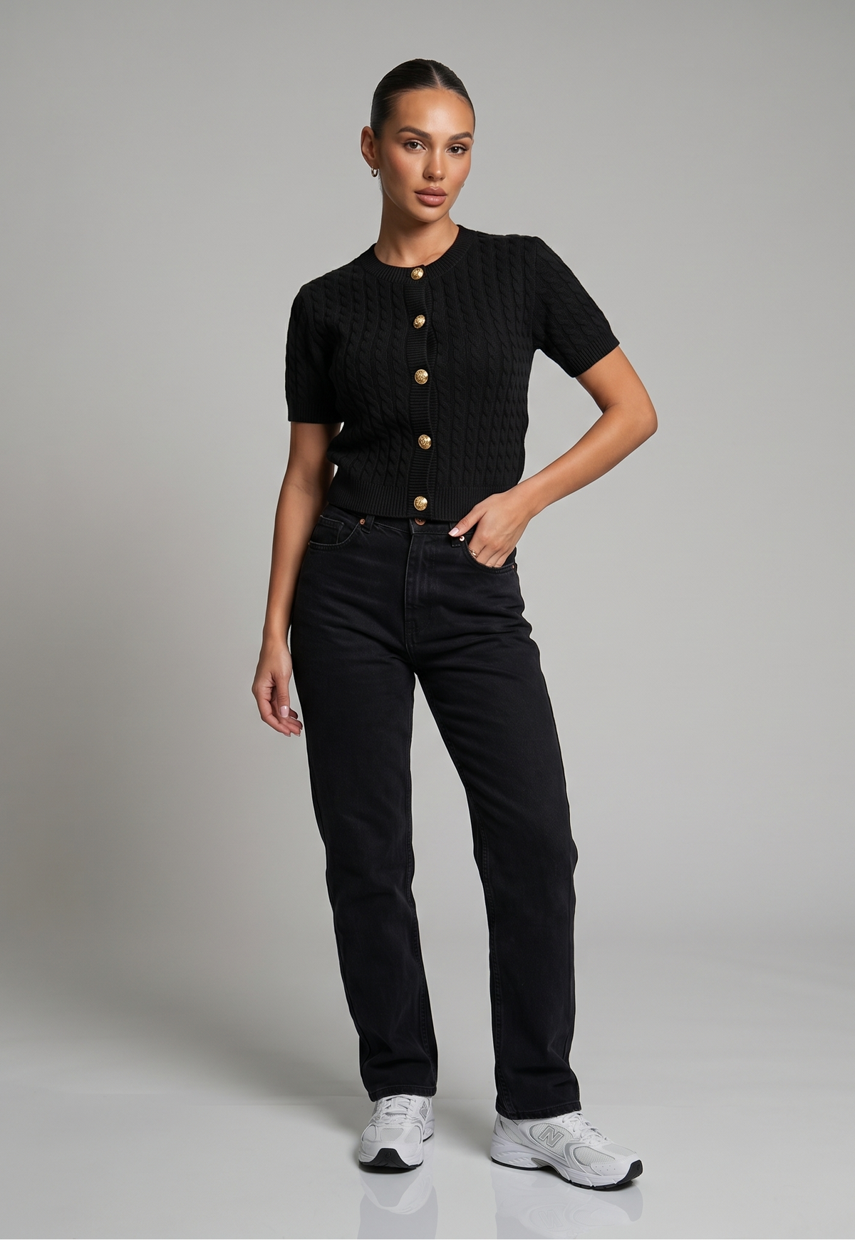 Knit Shirt with Buttons
