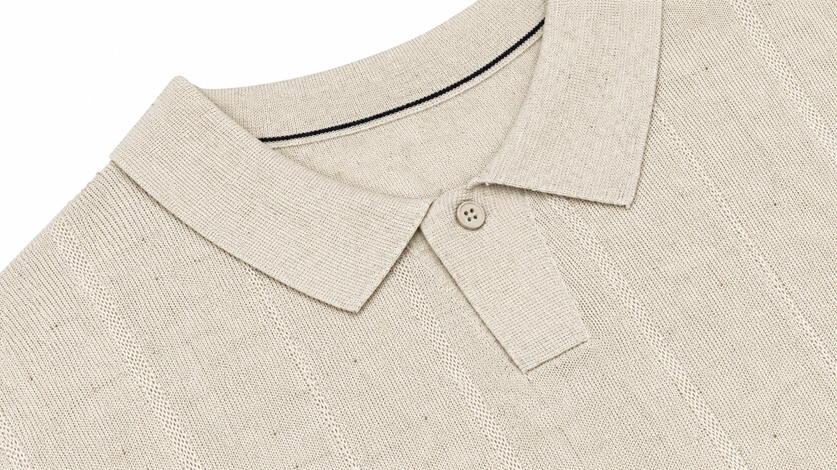 Cable Polo Sweater