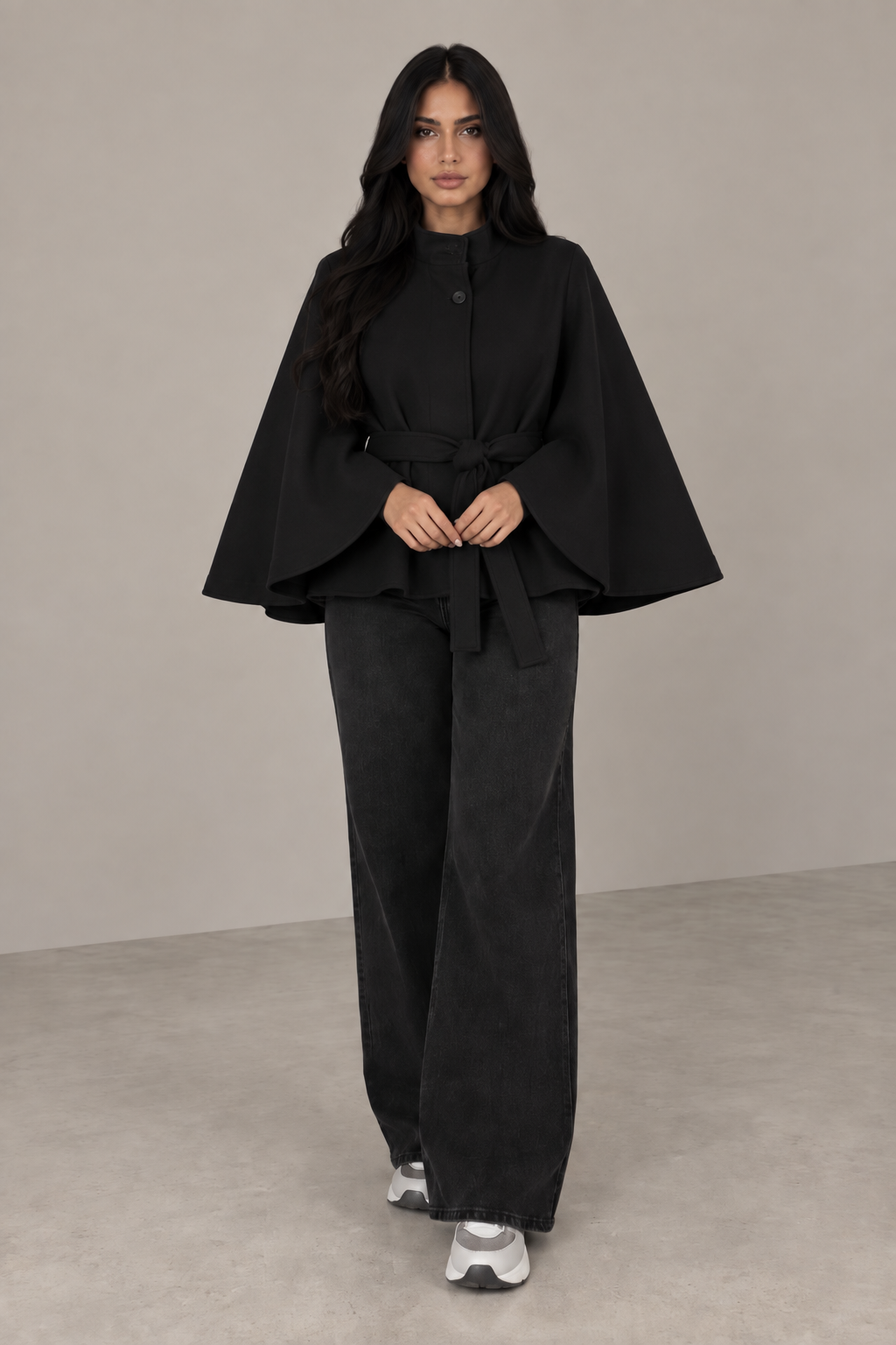 Belted Cape Jacket