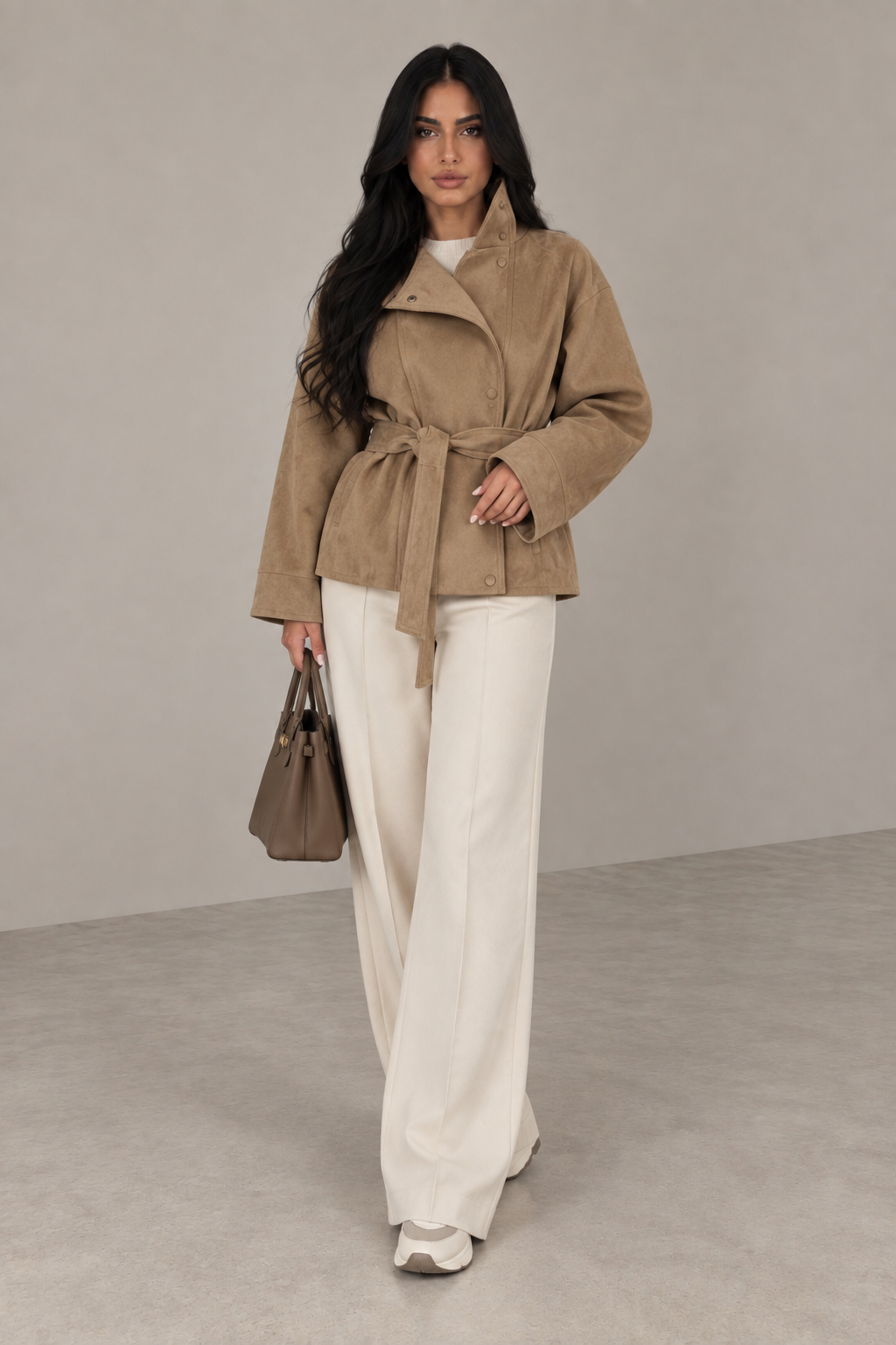 Cinched Suede Jacket