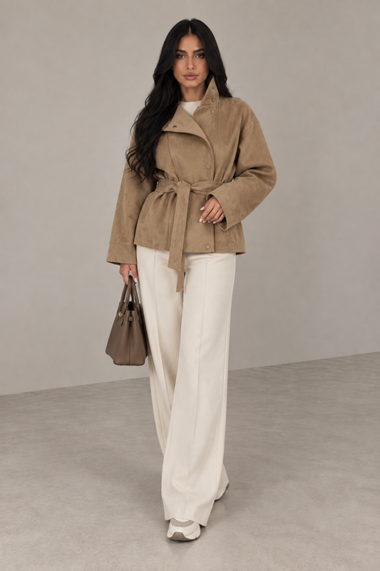 Cinched Suede Jacket