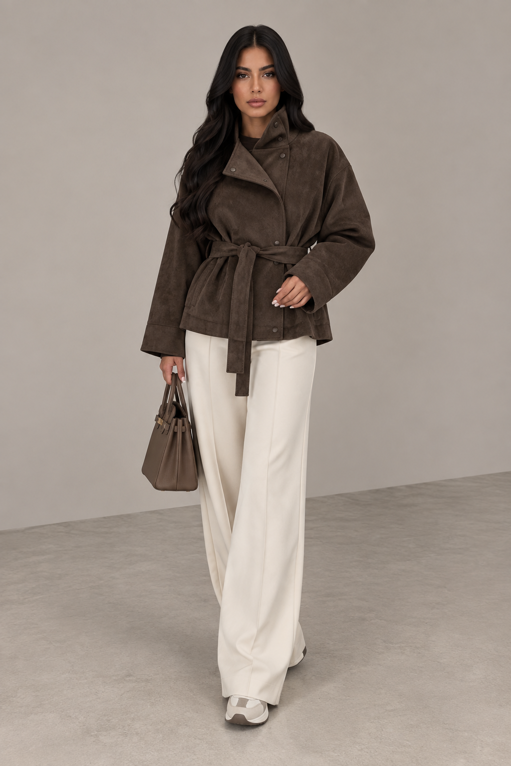 Cinched Suede Jacket