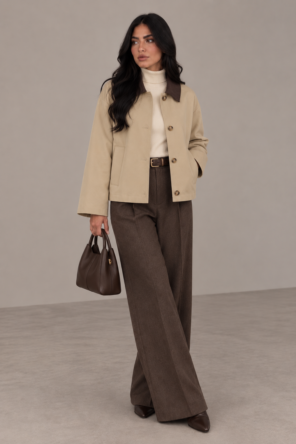 Contrast Collar Jacket