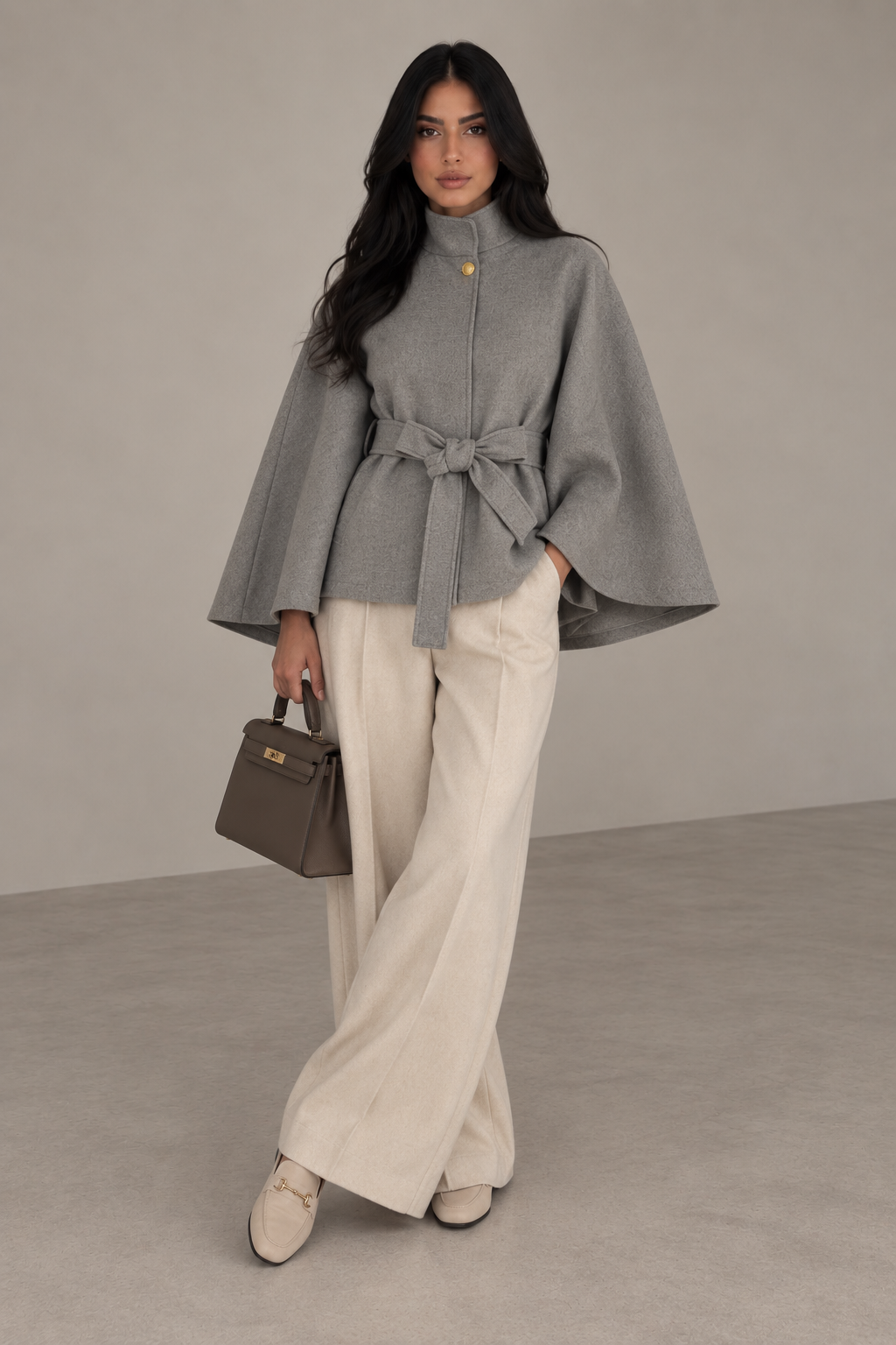 Tie-Front Cape Jacket