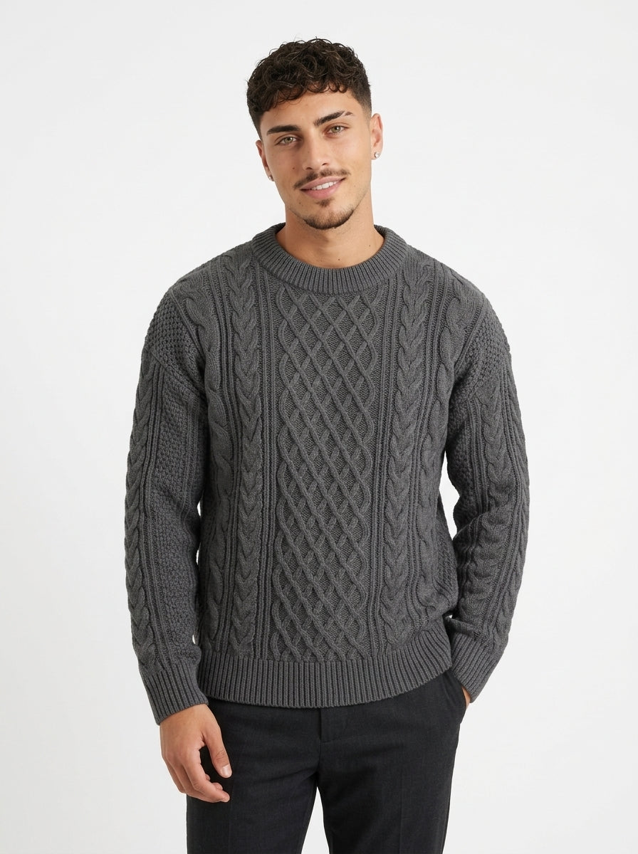 Cable-Knit Men's Sweater