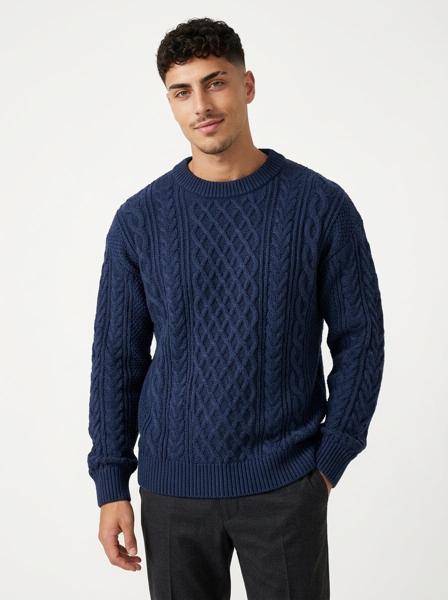 Cable-Knit Men's Sweater