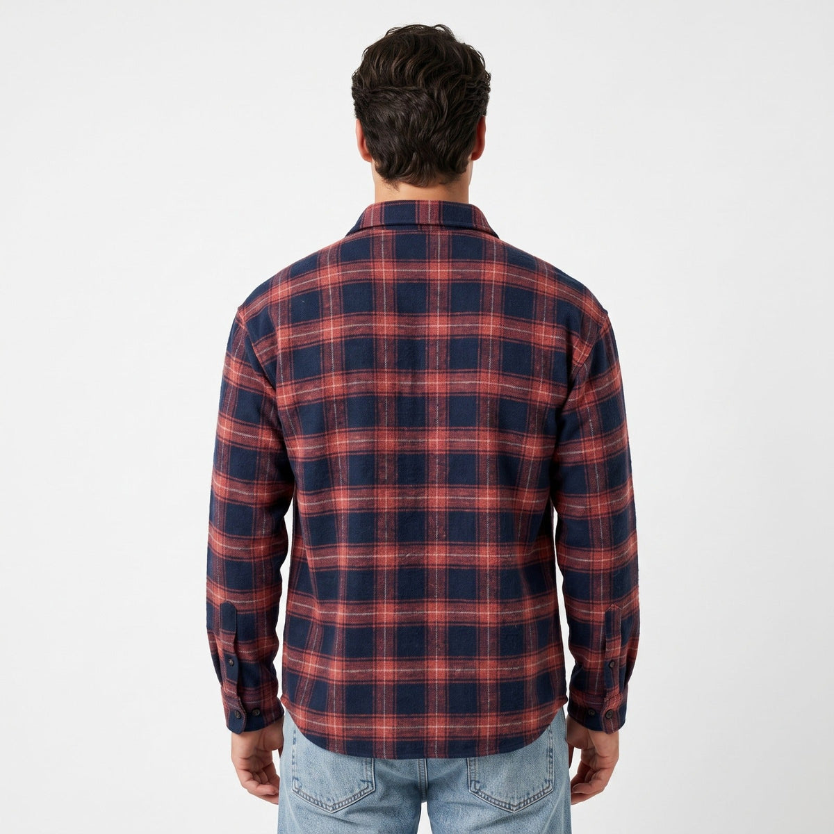 Retro-Style Cotton Plaid Shirt