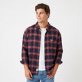 Retro-Style Cotton Plaid Shirt