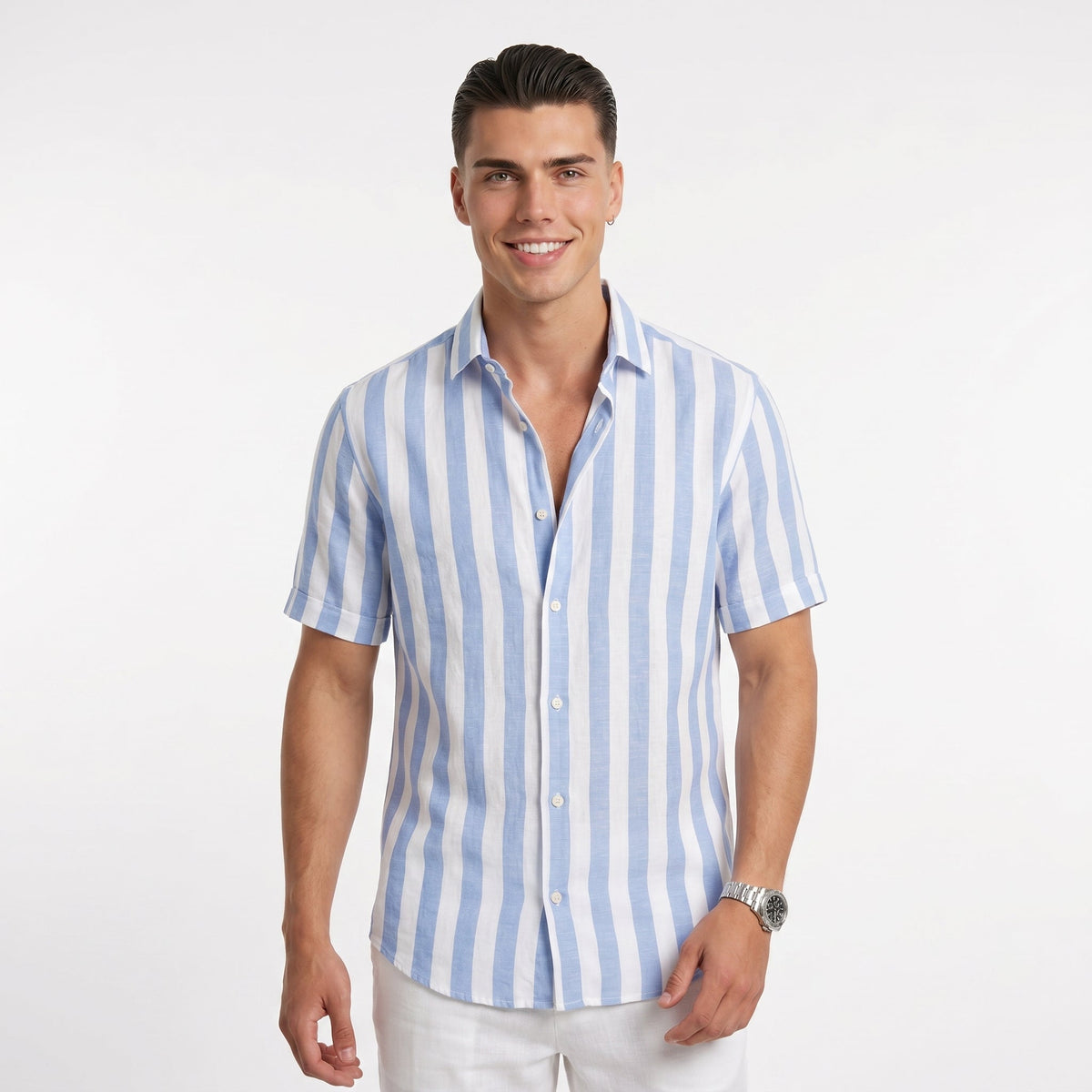 Amalfi Dyed Stripe-Knit Shirt