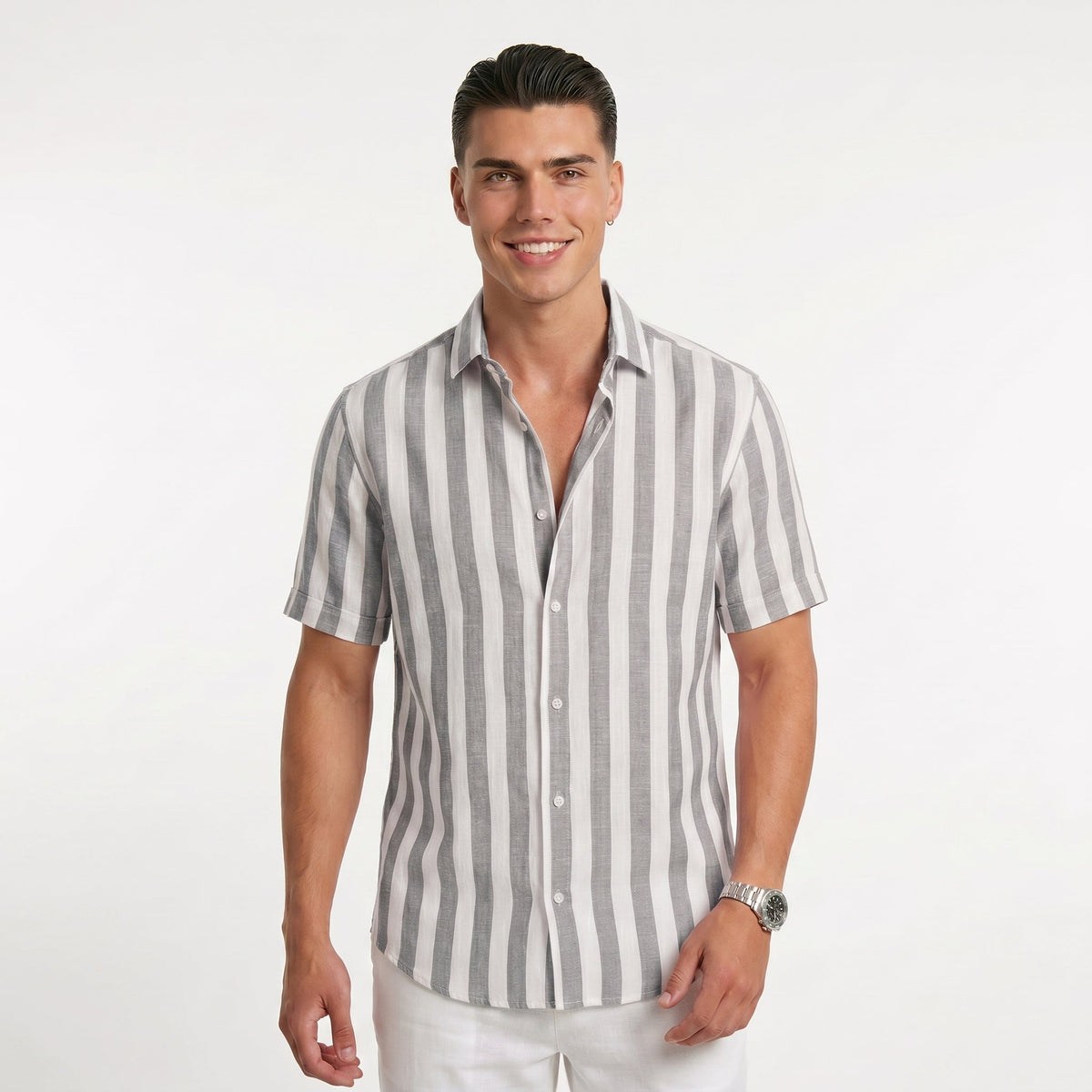 Amalfi Dyed Stripe-Knit Shirt